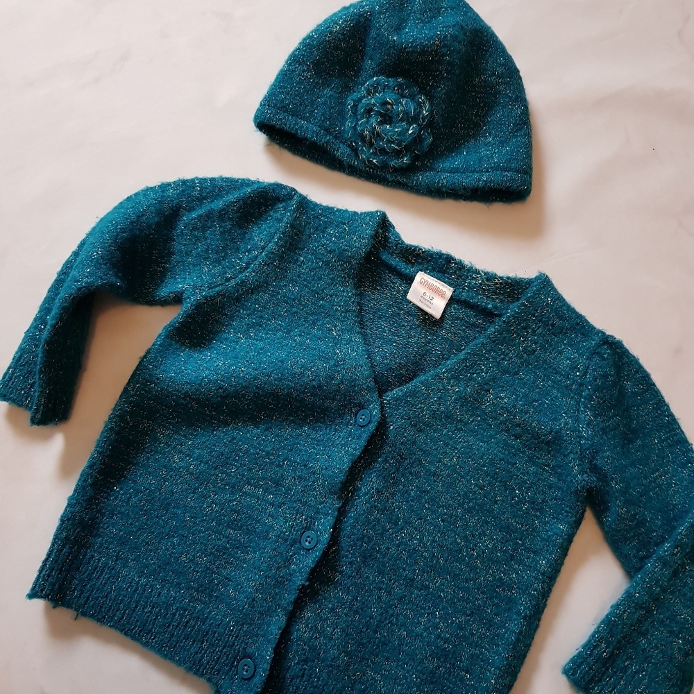 Gymboree Sweater With Matching Hat 6 - 12 Months